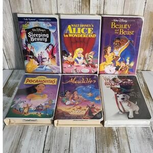 Vintage Walt Disney Classic VHS Movies Collection Includes six movies